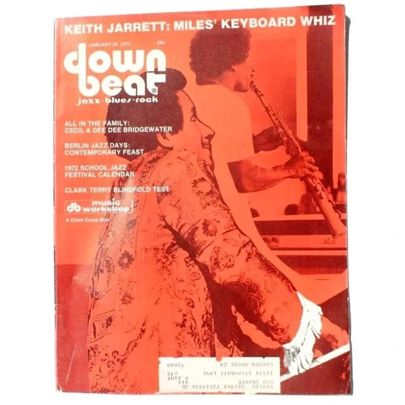Vtg January 20, 1972 Down Beat Music Magazine Vol. 39 No. 1 - Keith Jarrett - Picture 1 of 3